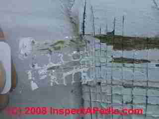 Photograph of paint failure details